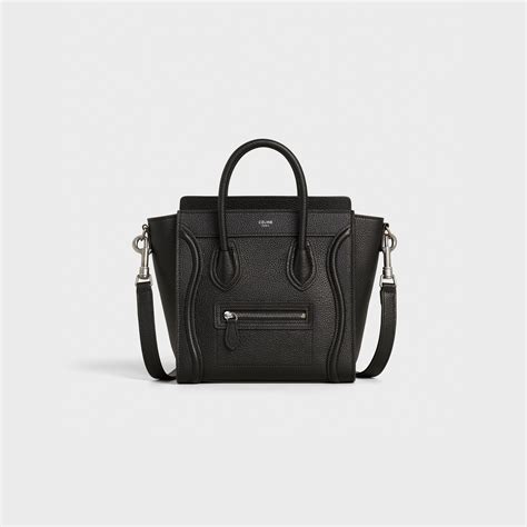 celine nano luggage bag in drummed calfskin|Women's Nano luggage bag in drummed calfskin .